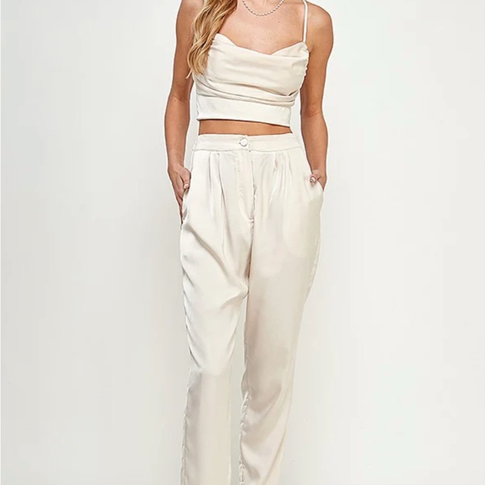 Elegant Cream Women's Jumpsuit